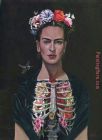 Frida Paintings - Rib Cage Flowers And Red Lips by Frida Kahlo